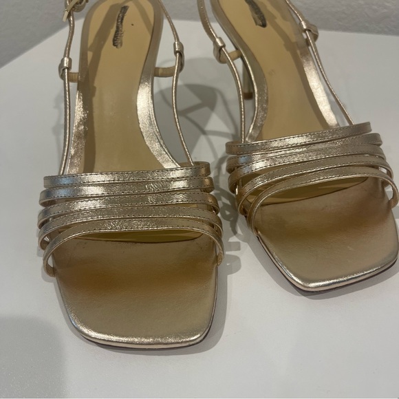 REFORMATION Elsie Slingback Gold Heels Sandals size 9.5 - Picture 12 of 16